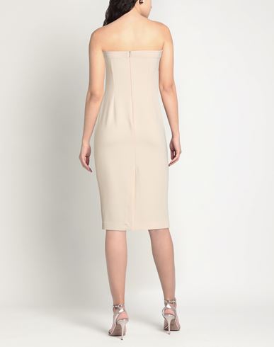Woman Midi dress Cream Size M Polyester, Elastane
