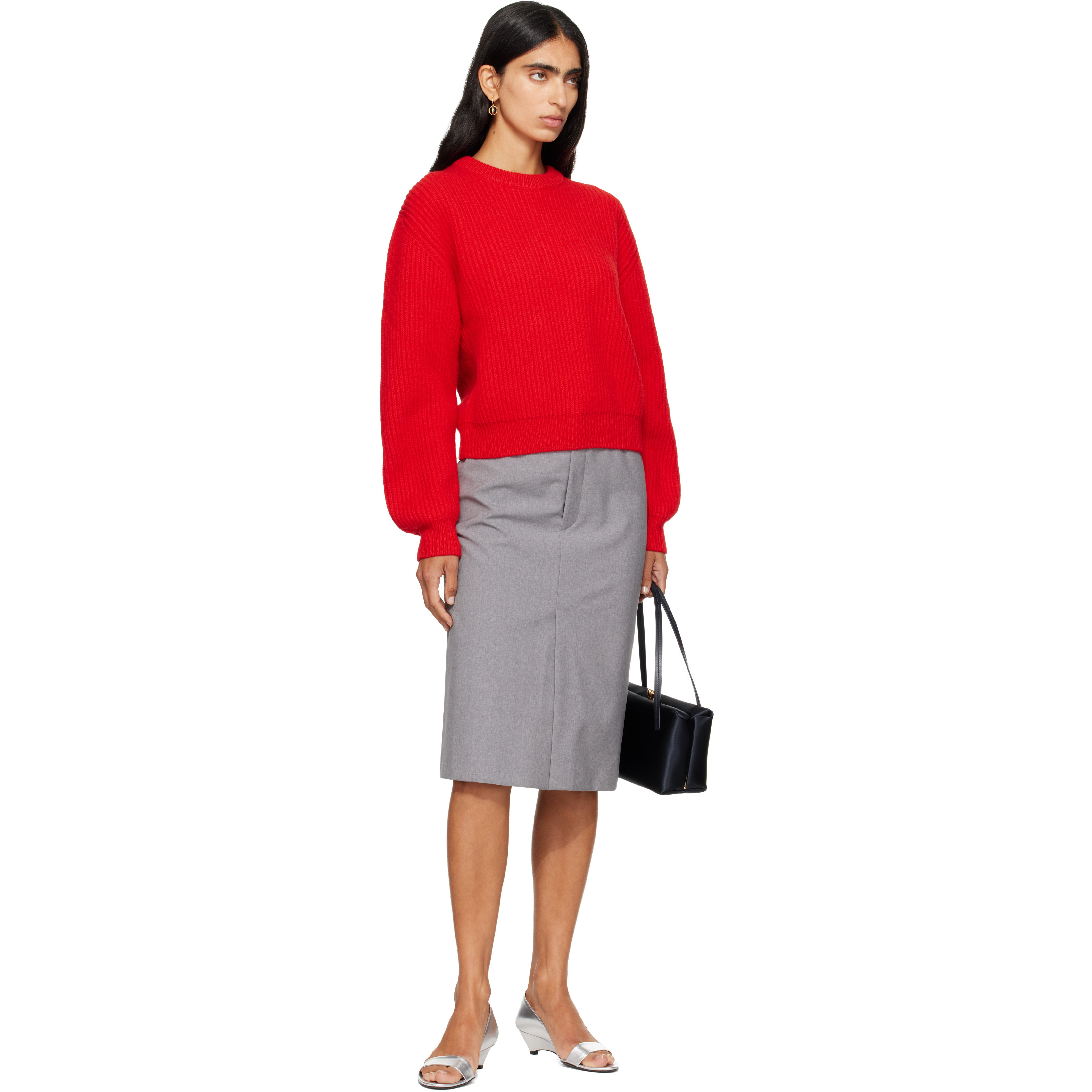 Red Wool Crew-Neck Sweater