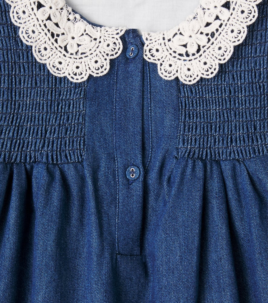 Loredana shirred denim dress