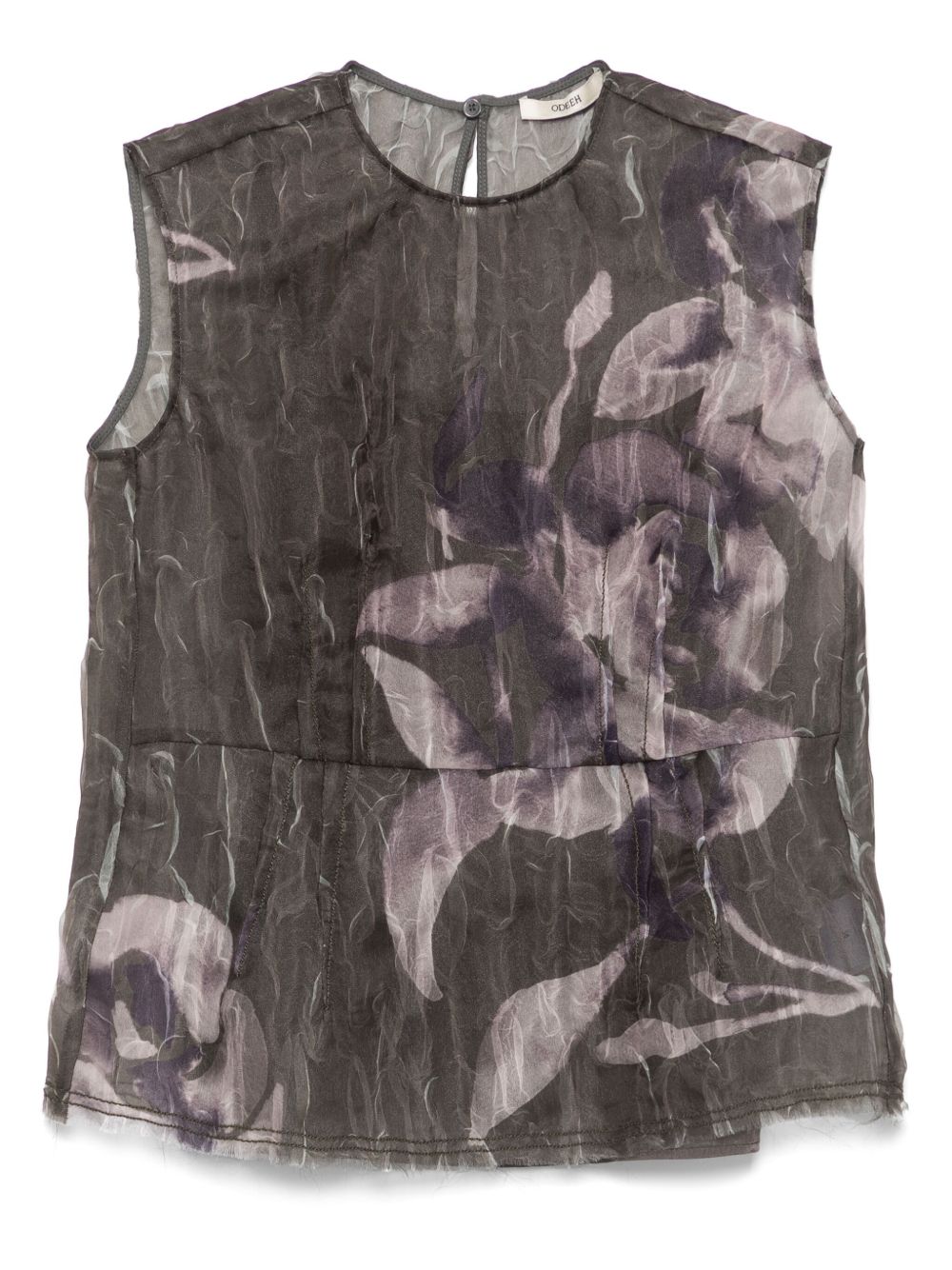 Odeeh graphic-print top - Green
