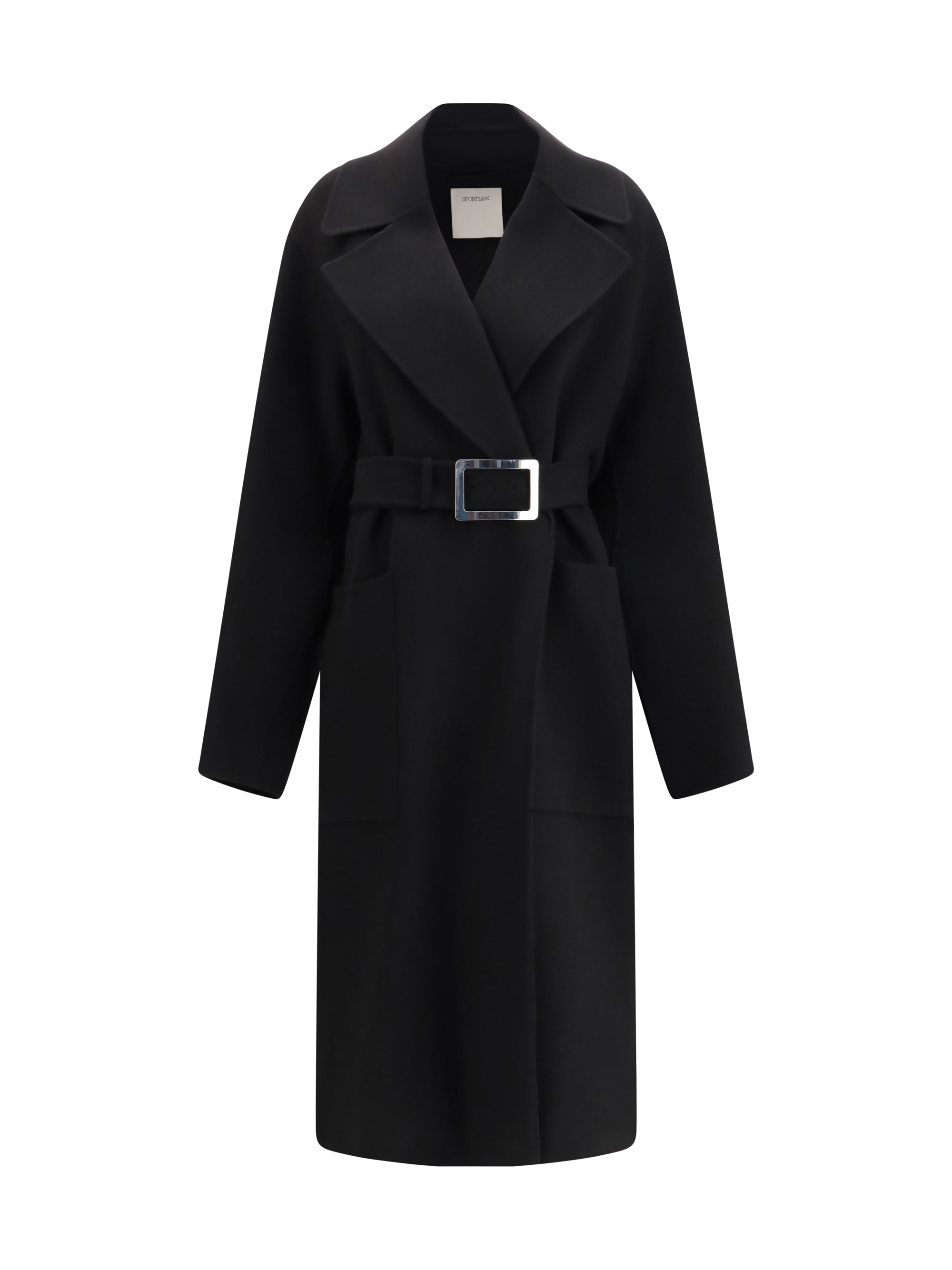 Double-Faced Wool Coat — Black