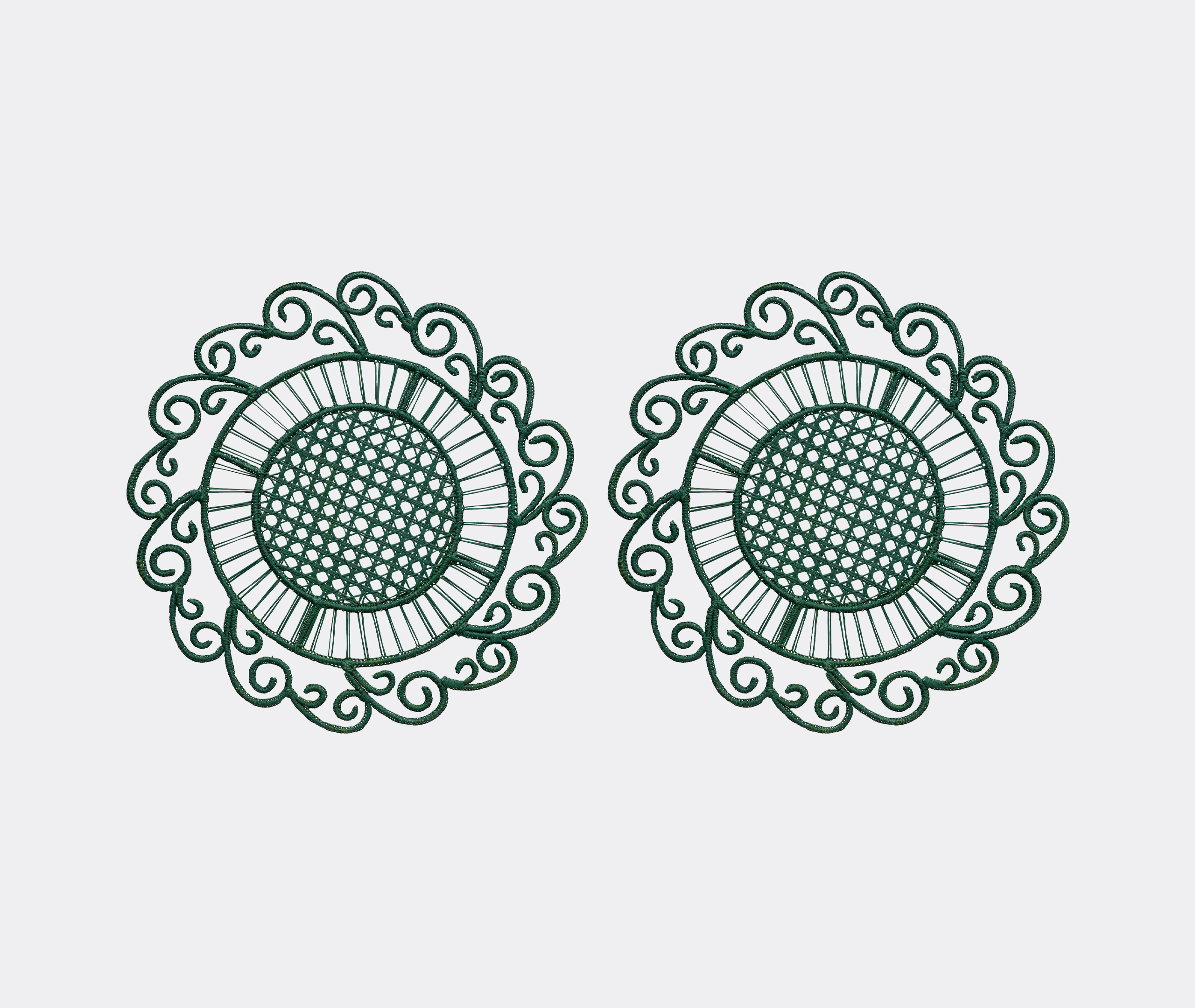 'peacock' Placemat, Green, Set Of Two