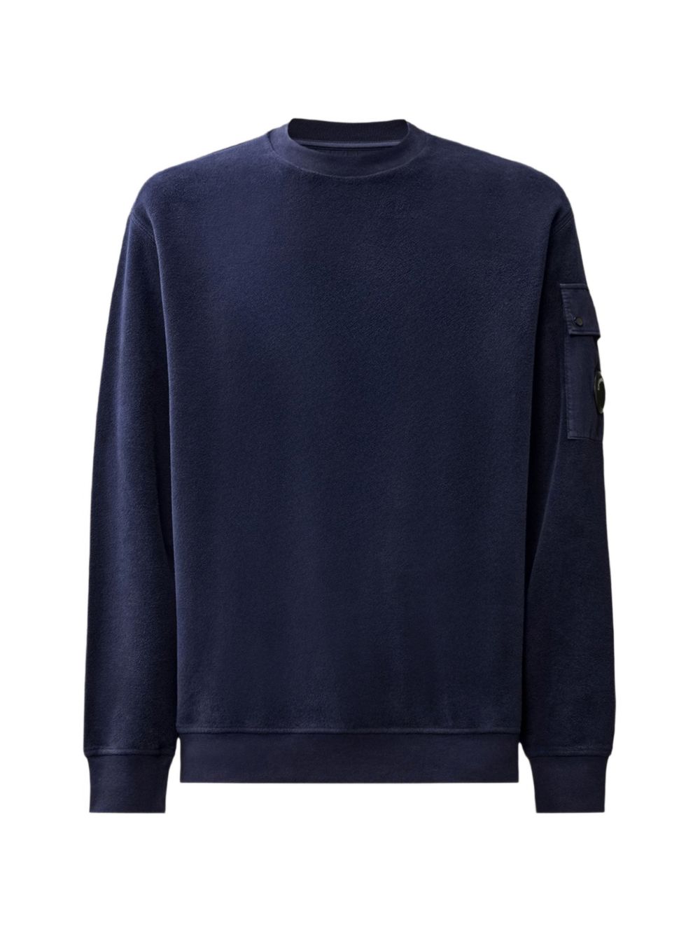 Lens-Detailed Fleece Sweatshirt — Navy
