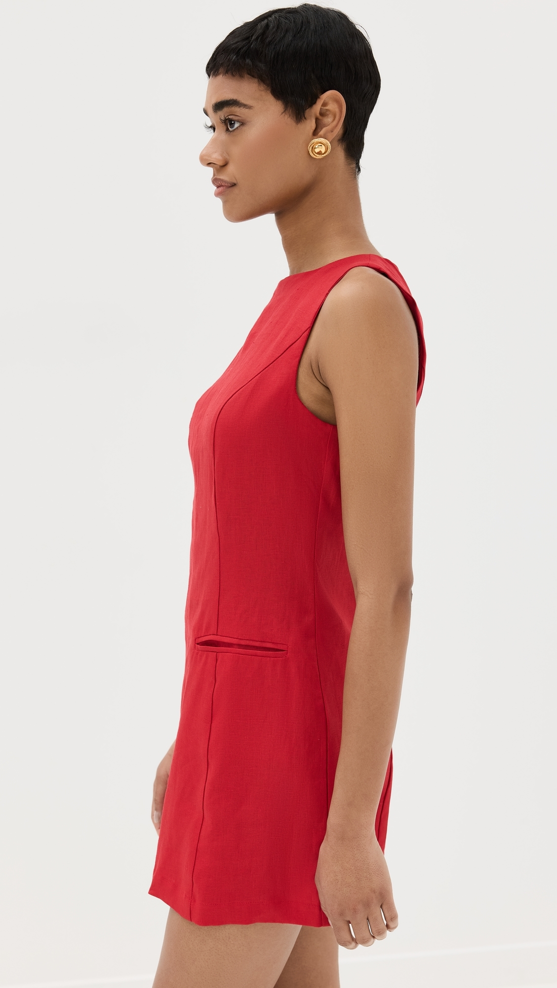 Citron Linen Dress Cherry
