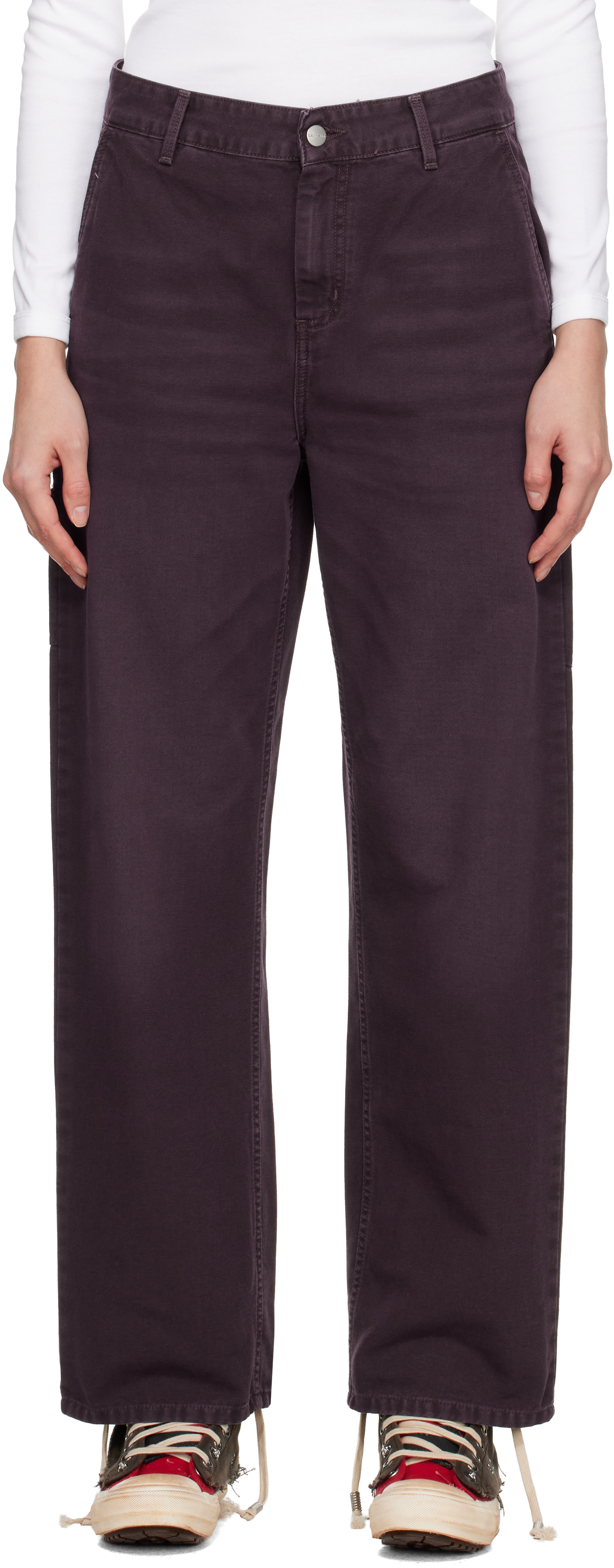 Burgundy Pierce Trousers