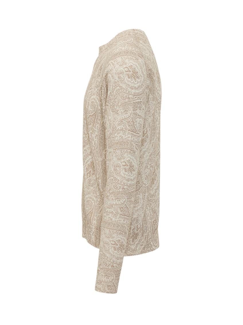 Beige Paisley Sweaters