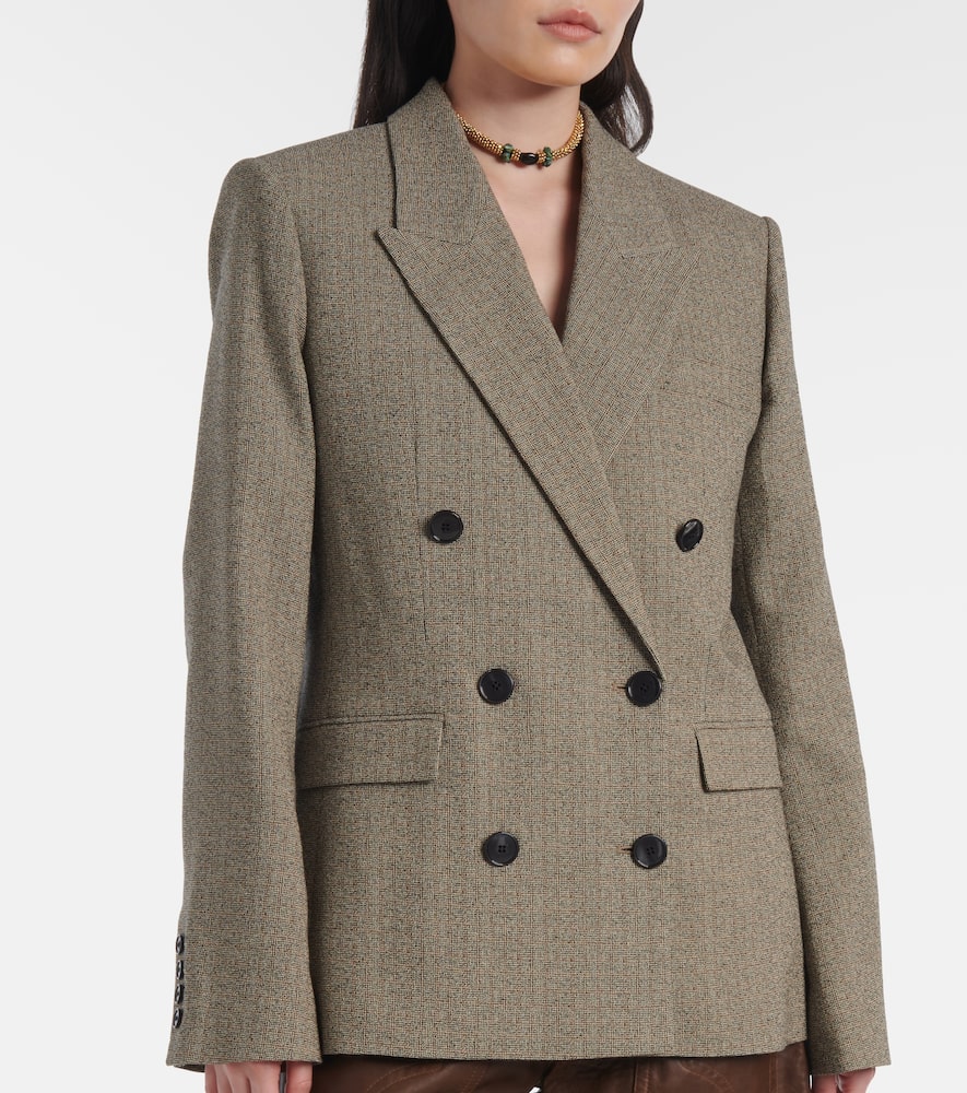 Irma plaid cotton-blend blazer