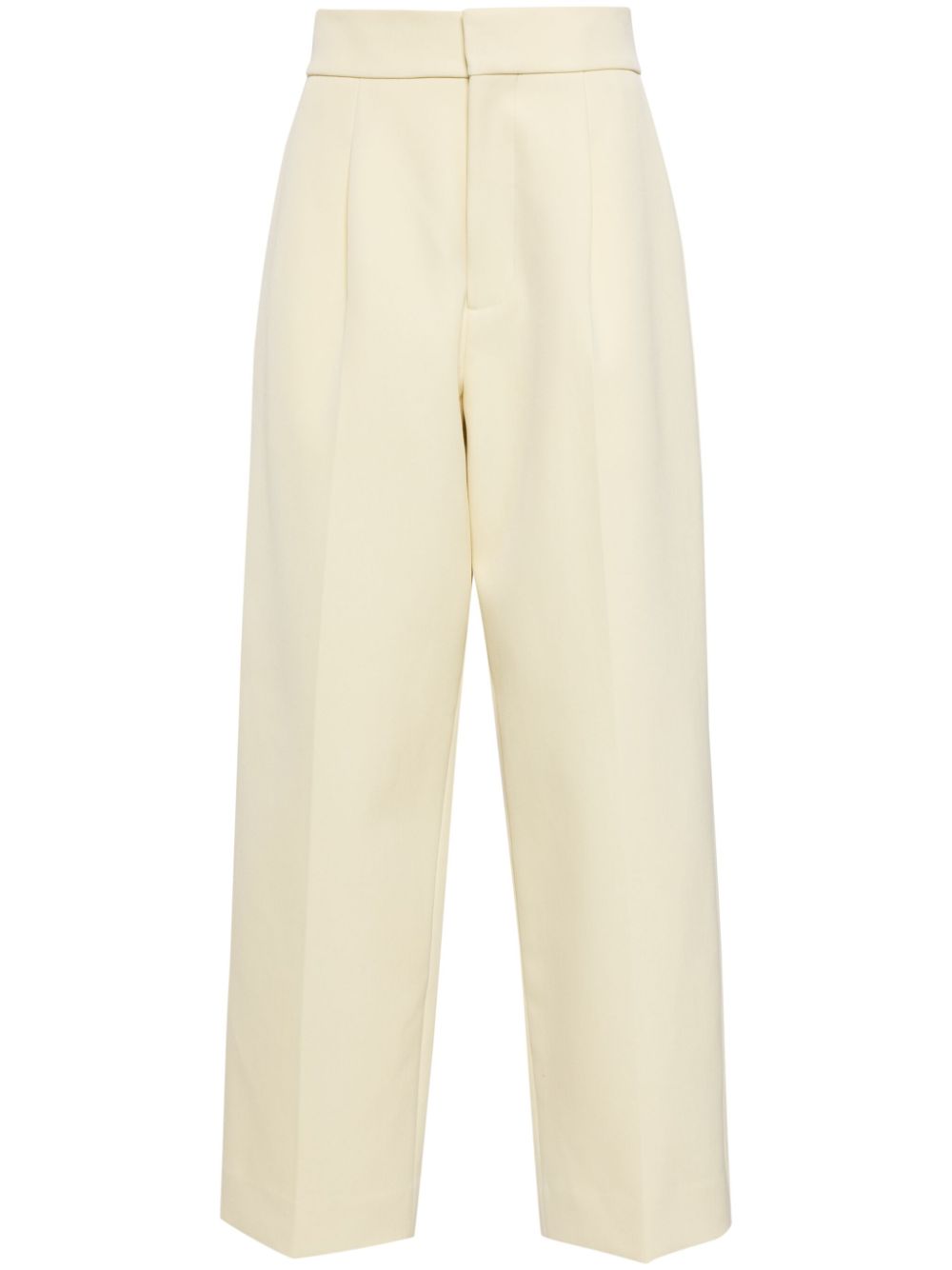 Tapered-leg tailored trousers - Yellow