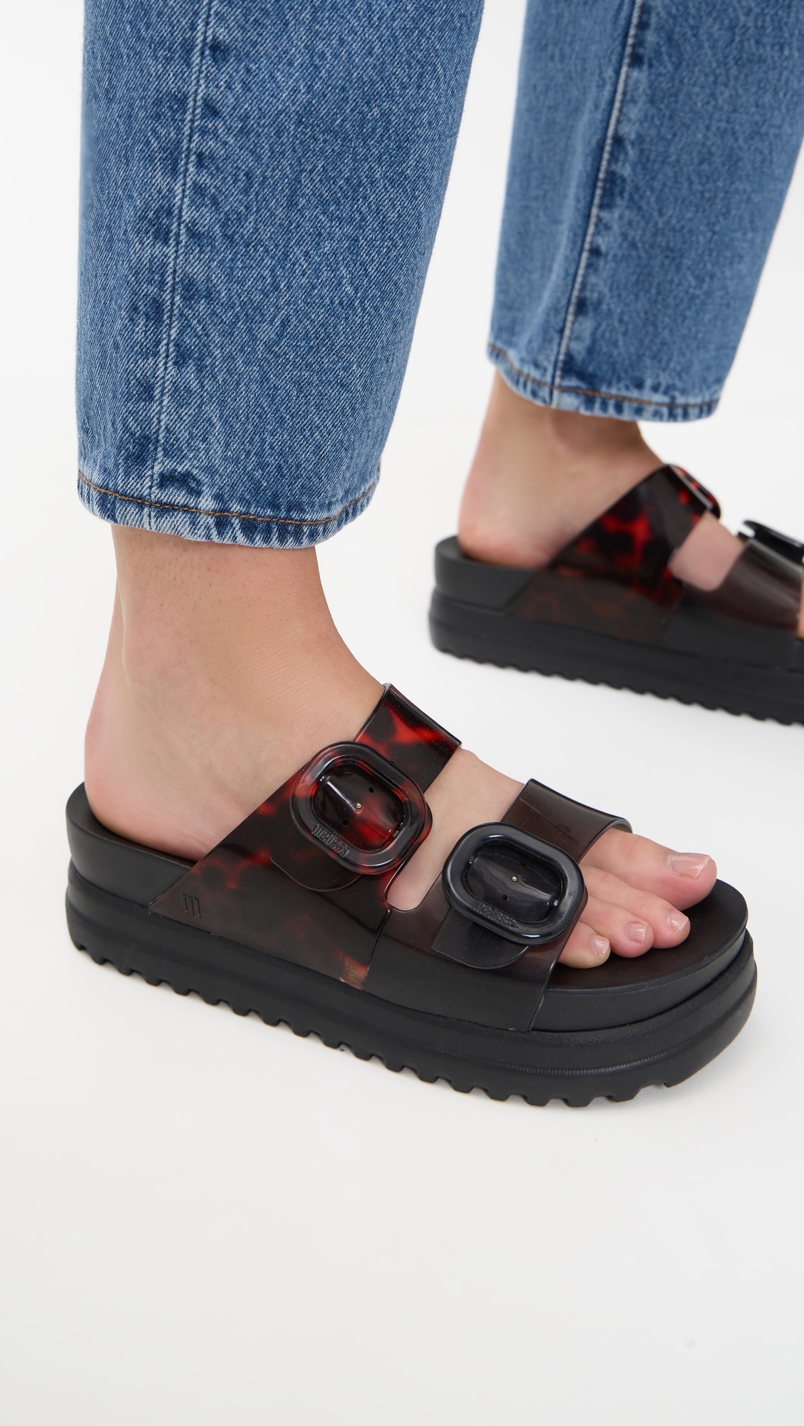 Cozy Platform Sandals Black/Tortoiseshell