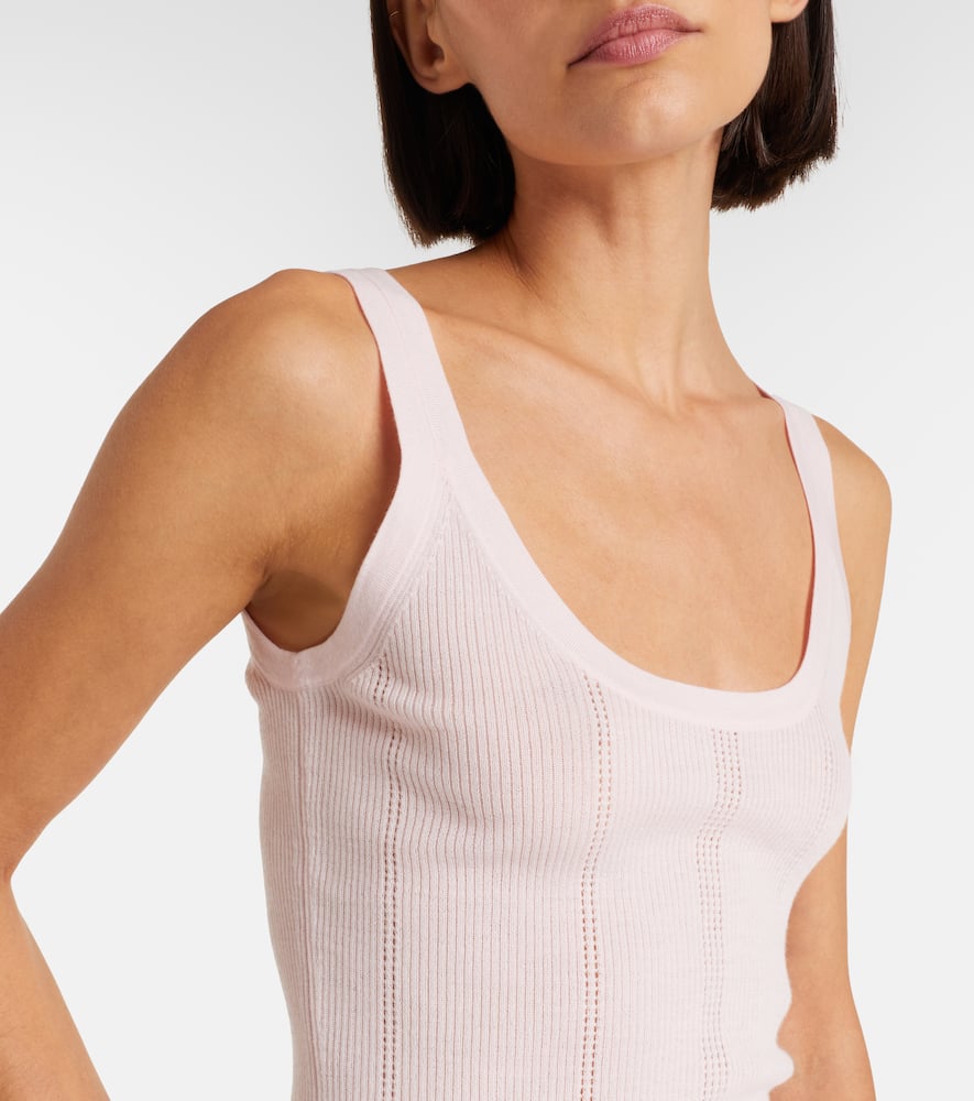 Lucy rib-knitted wool tank top