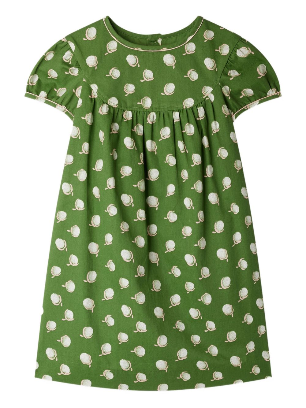 Graphic-print cotton dress - Green
