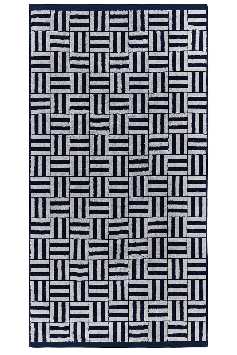 BAINA Willis Beach Towel in Obsidian & Stone - Blue. a