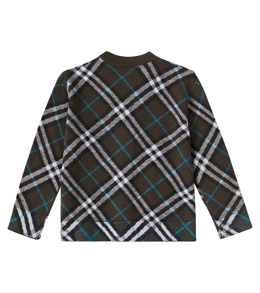 Burberry Kids Burberry Check wool-blend fleece jacket