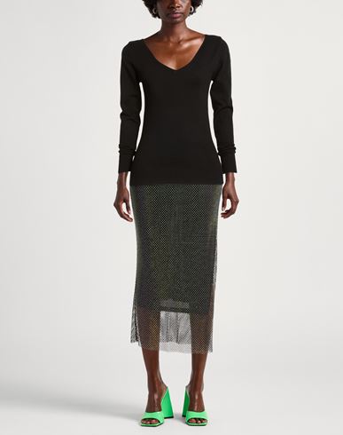 Woman Sweater Black Size L/XL Viscose, Polyamide, Polyester