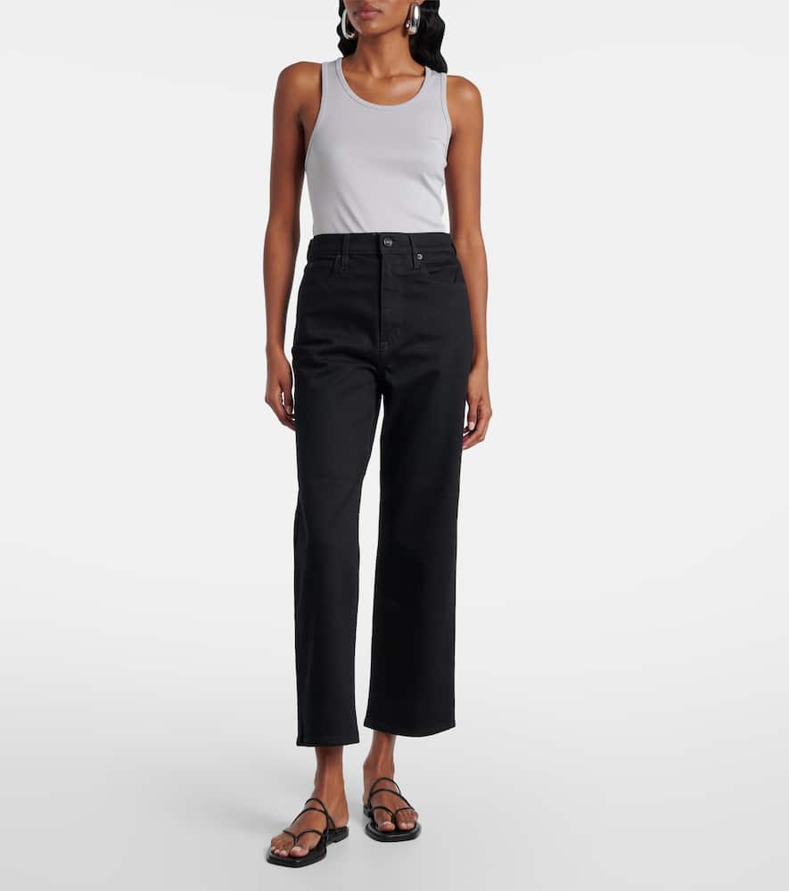 London mid-rise cropped straight jeans