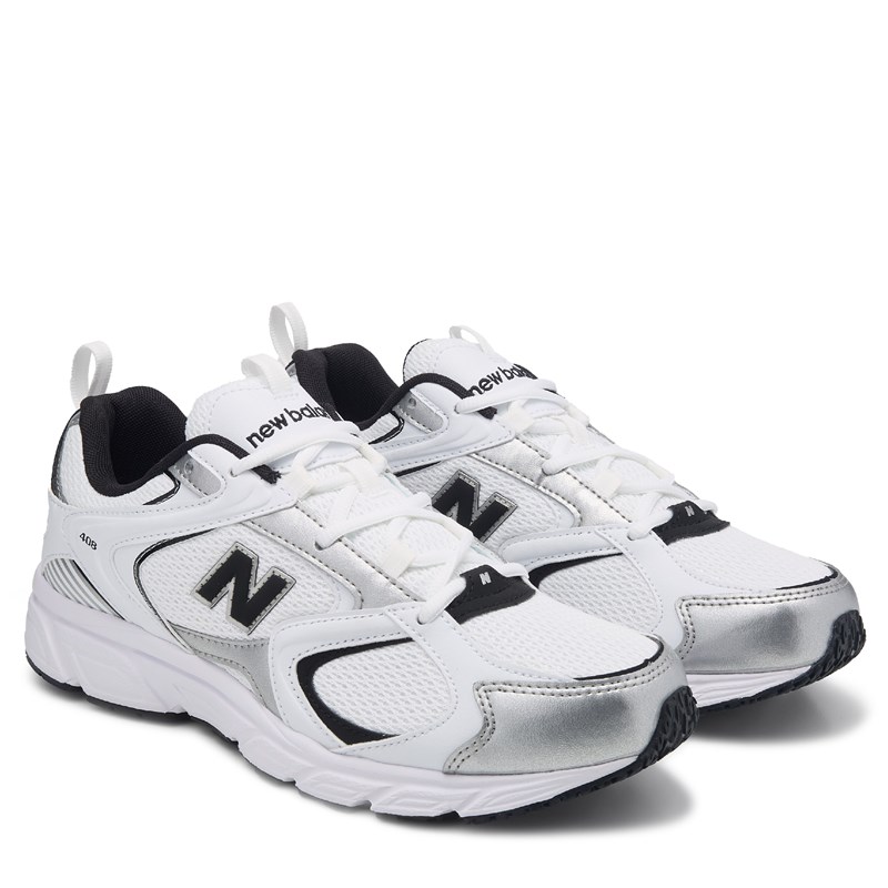 408 Sneakers (White/Black/Silver)