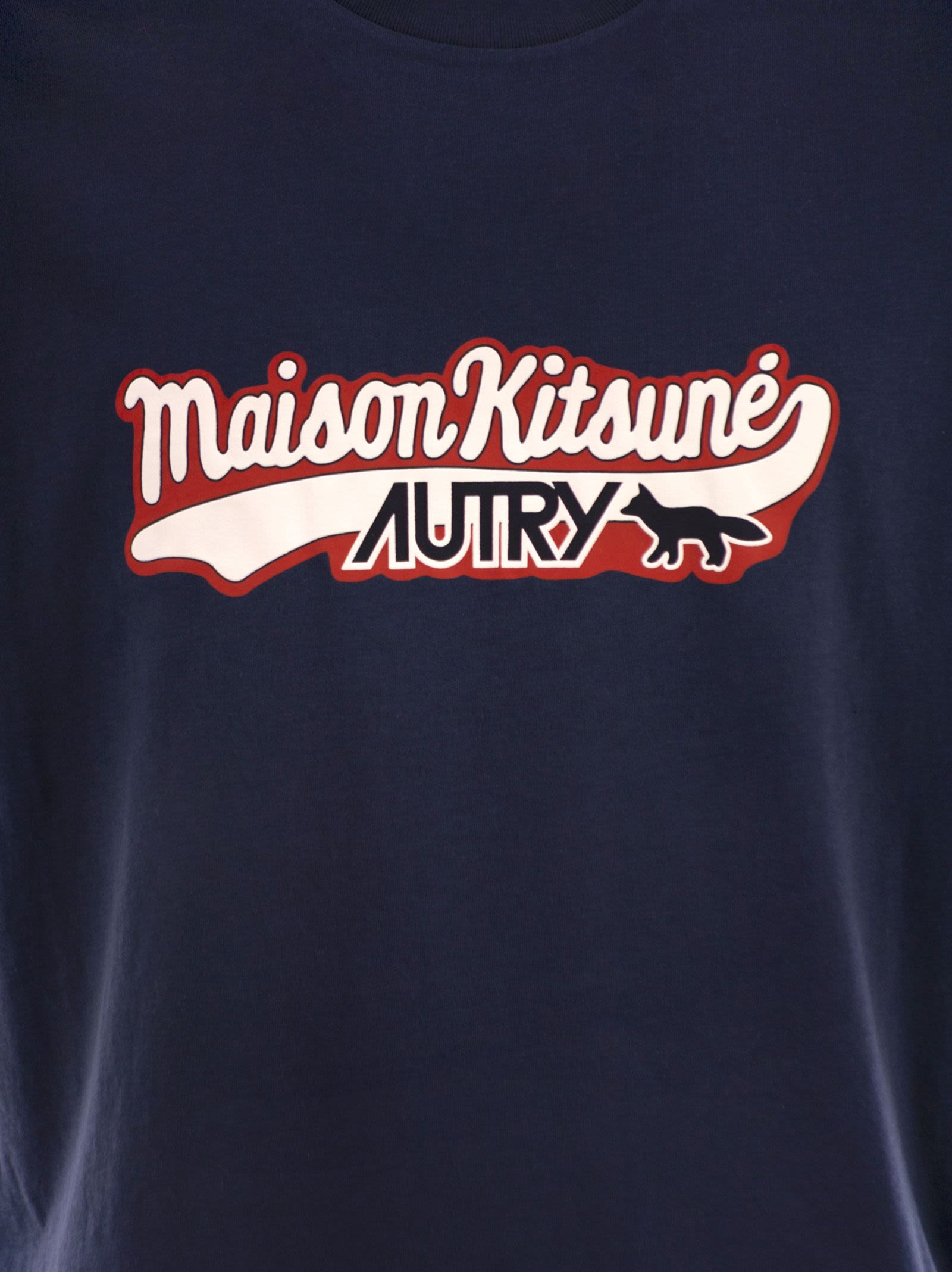 Autry X Maison Kitsuné T Shirt With Autry X Maison Kitsuné Logo