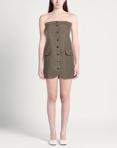 Woman Mini dress Grey Size S Polyester, Elastane