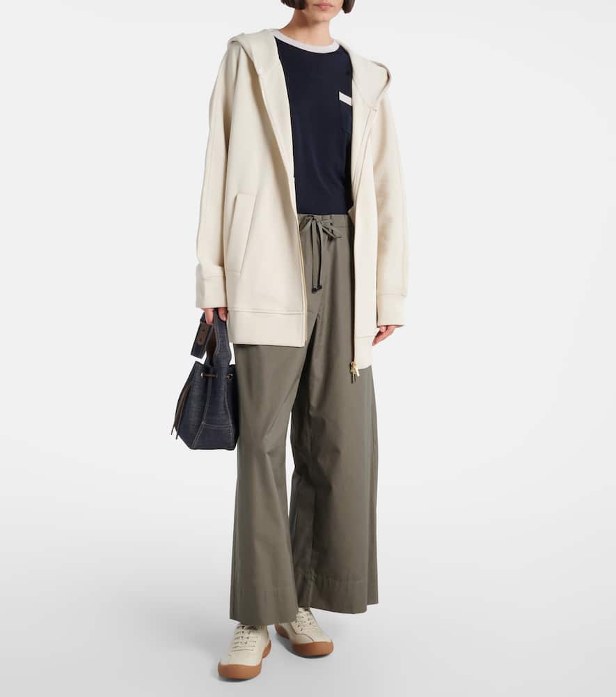 Verbano cotton jersey zip-up sweater