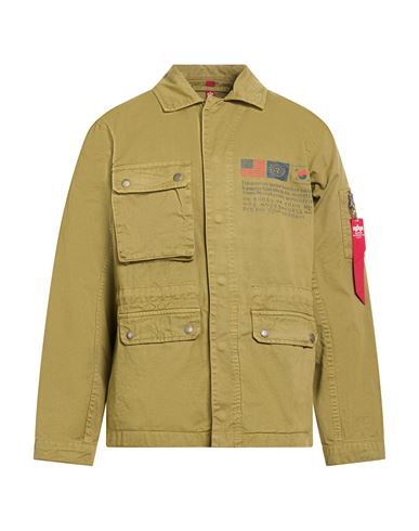 Man Jacket Military green Size M Cotton