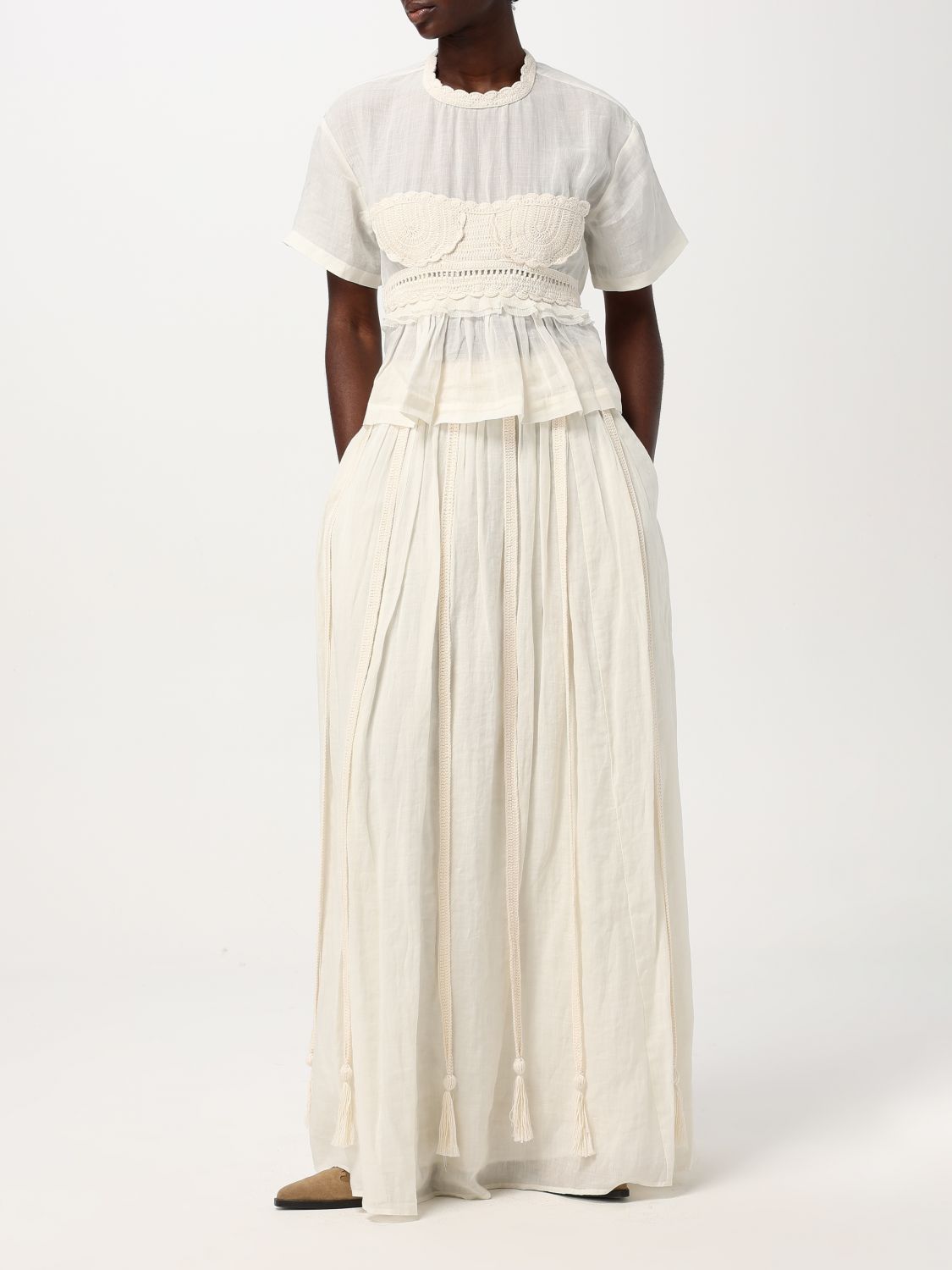 Corrine midi skirt - White