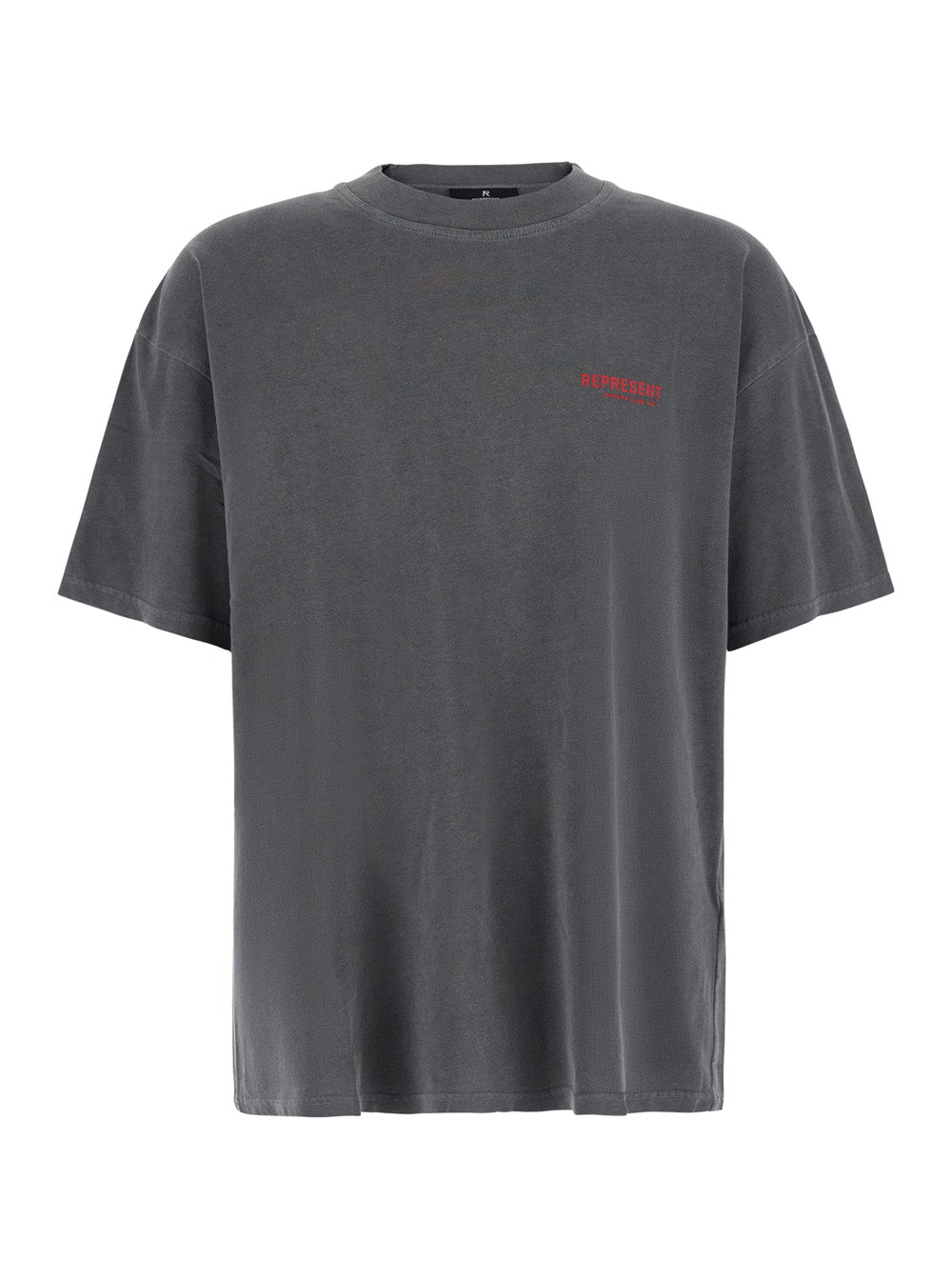Faded Cotton T-Shirt — Black