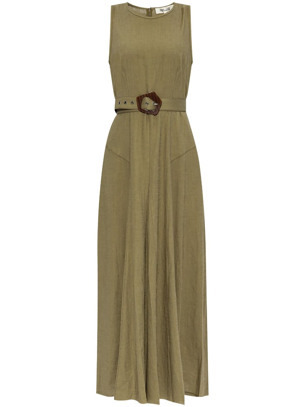 Elliot belted mid dress - Green