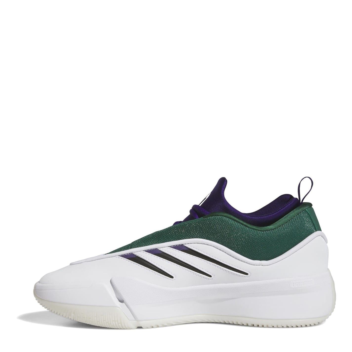 Adidas Mens Dame 9 Basketball Round Toe Sneakers in Ftwr White