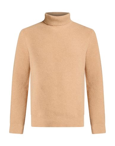 Man Turtleneck Sand Size 40 Wool
