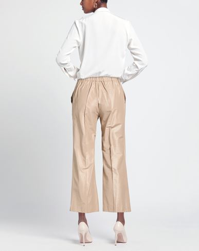 Pièce. Woman Pants Sand Size 2 Cotton, Elastane, Metallic fiber