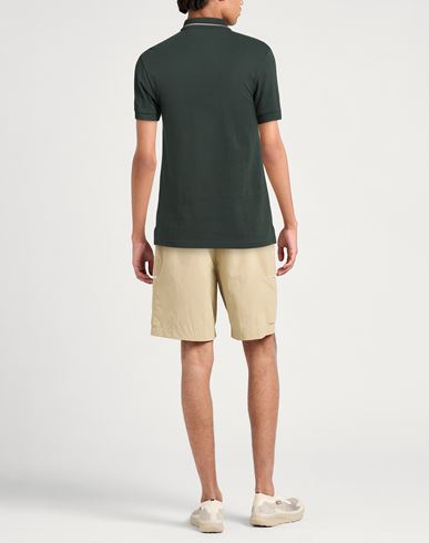Man Polo shirt Military green Size M Cotton