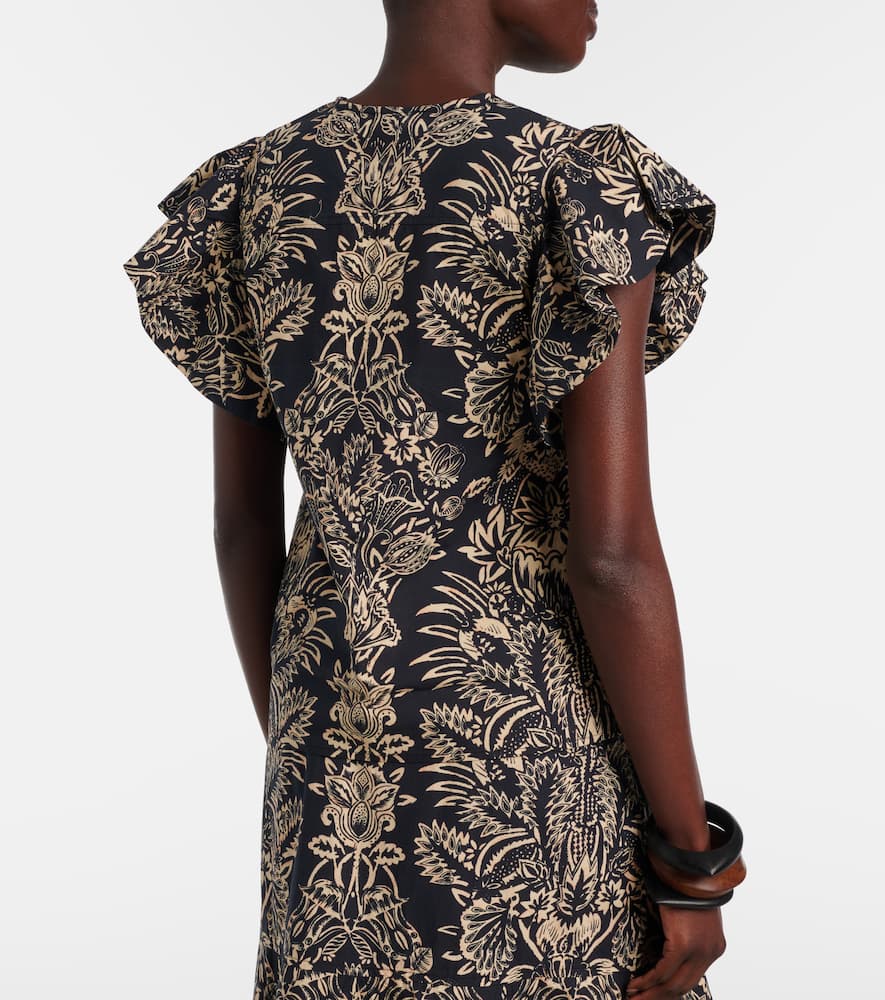 Severine printed cotton poplin top