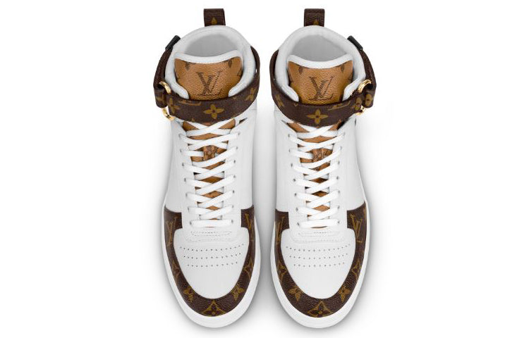 (WMNS) LV Boombox High-Top Sneakers White
