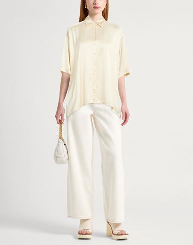 Woman Shirt Cream Size 10 Viscose