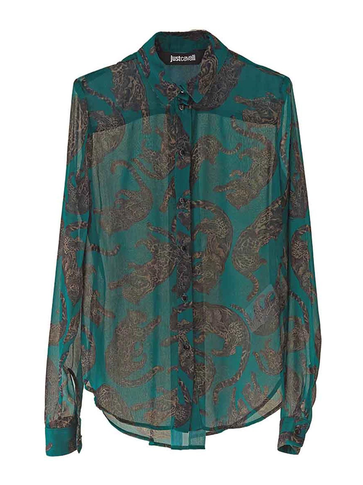 Crepe leopard shirt