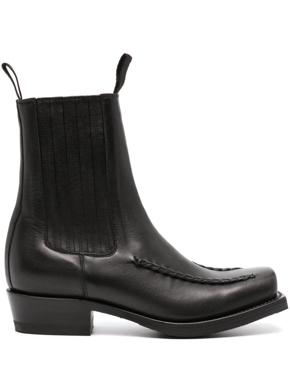 Agulla 45mm leather ankle boots - BLACK