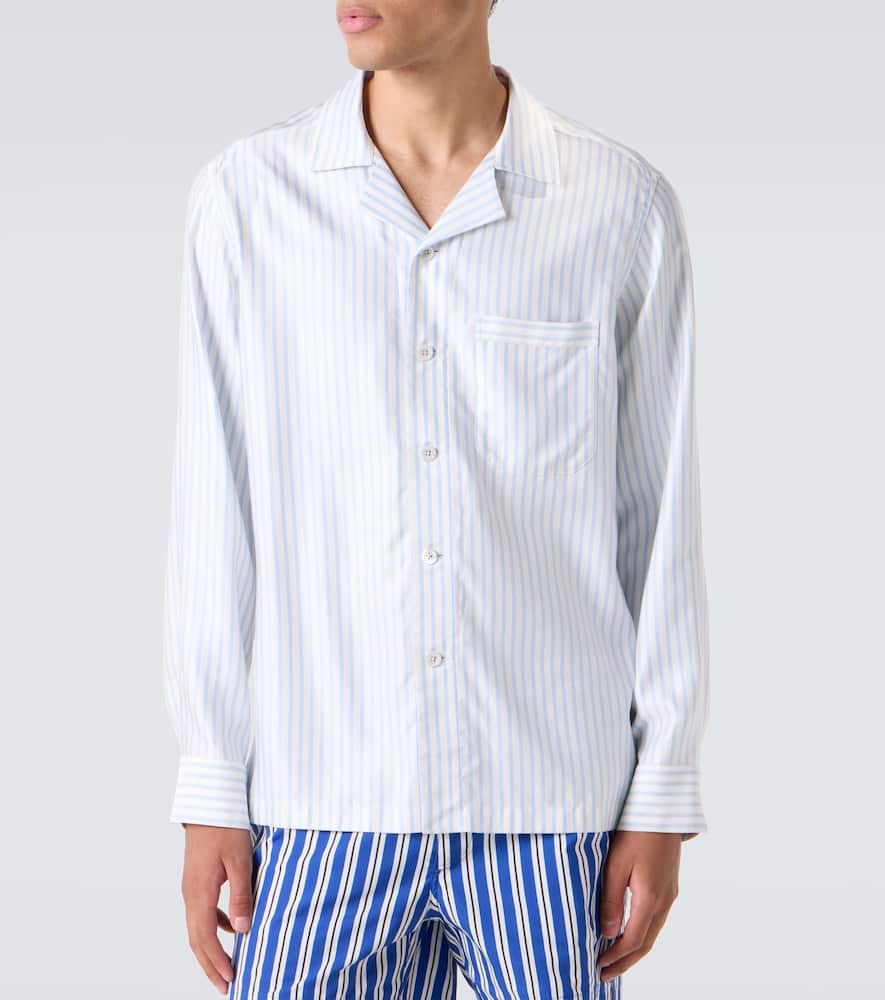 Striped silk shirt