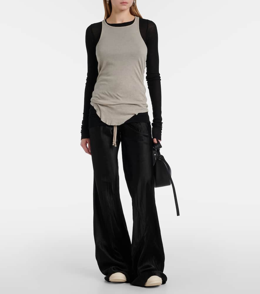 Bias wide-leg pants