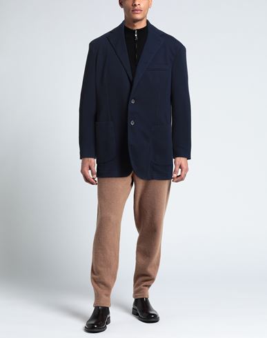 Man Blazer Navy Size 46 Polyester, Viscose