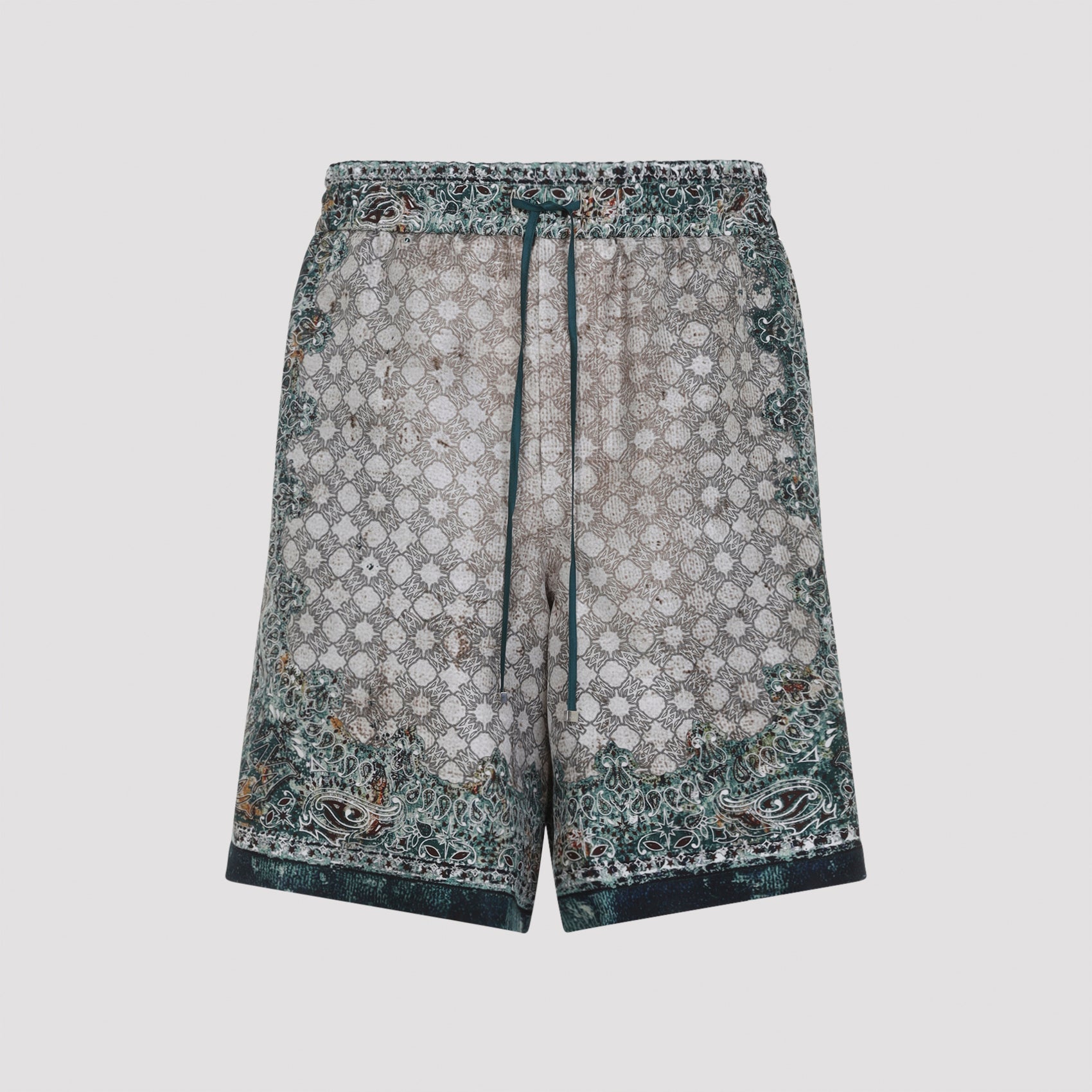 Paisley Print Drawstring Shorts