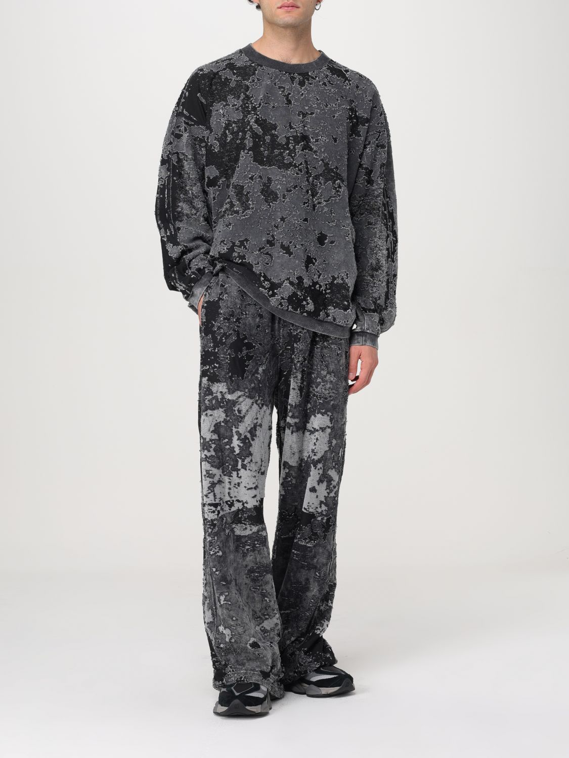 Distressed-effect sweatshirt - Black