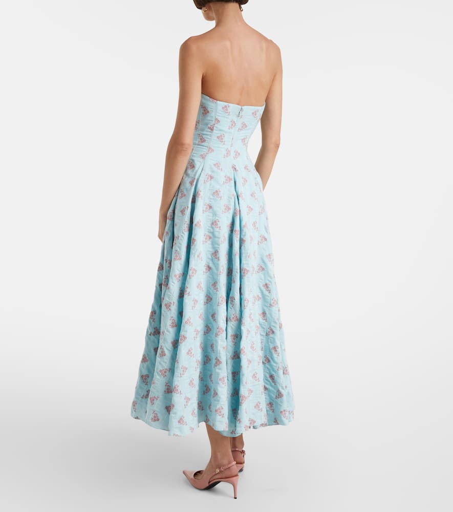 Rousseau floral cotton-blend midi dress