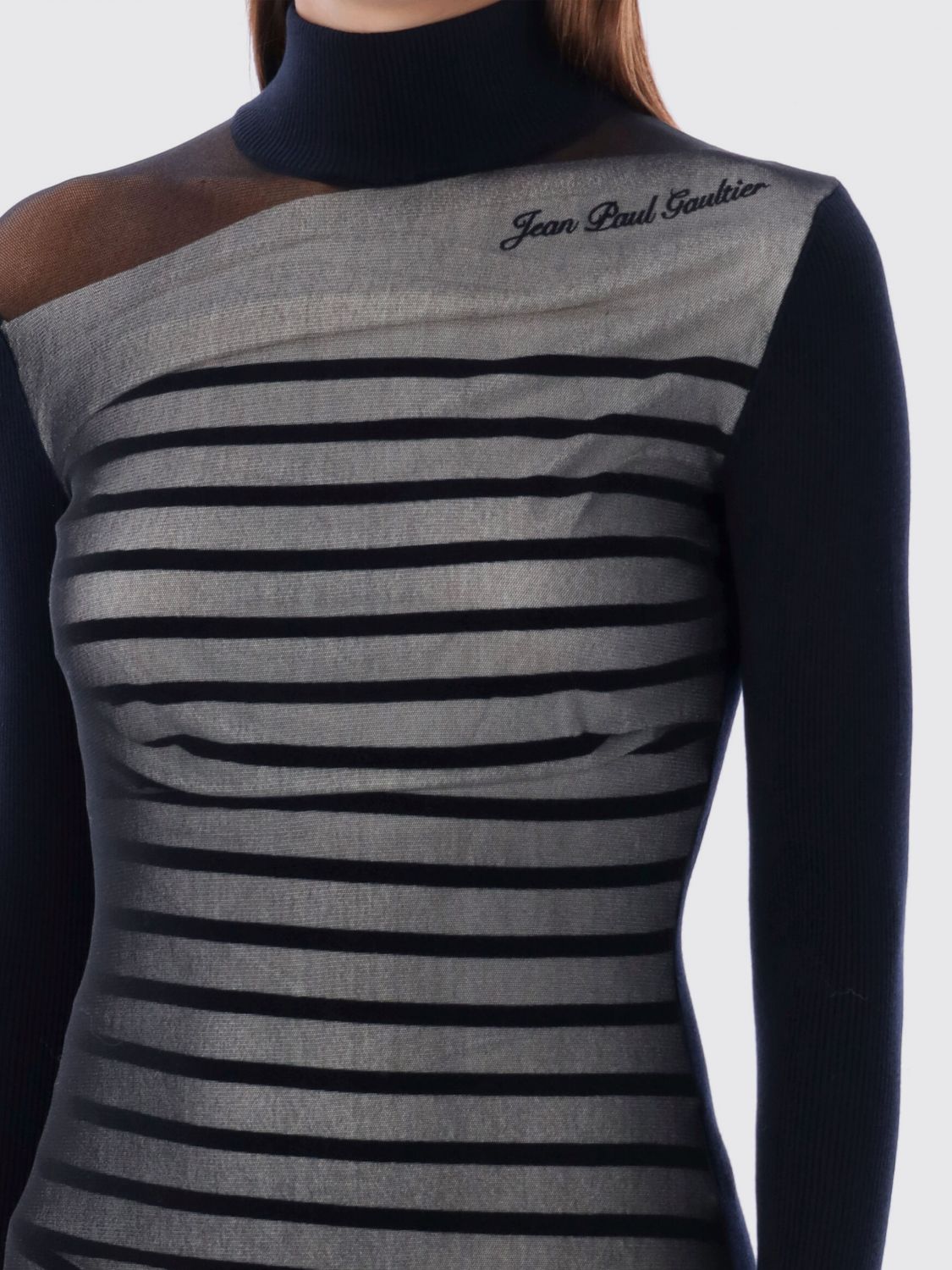 Striped mini dress - Blue