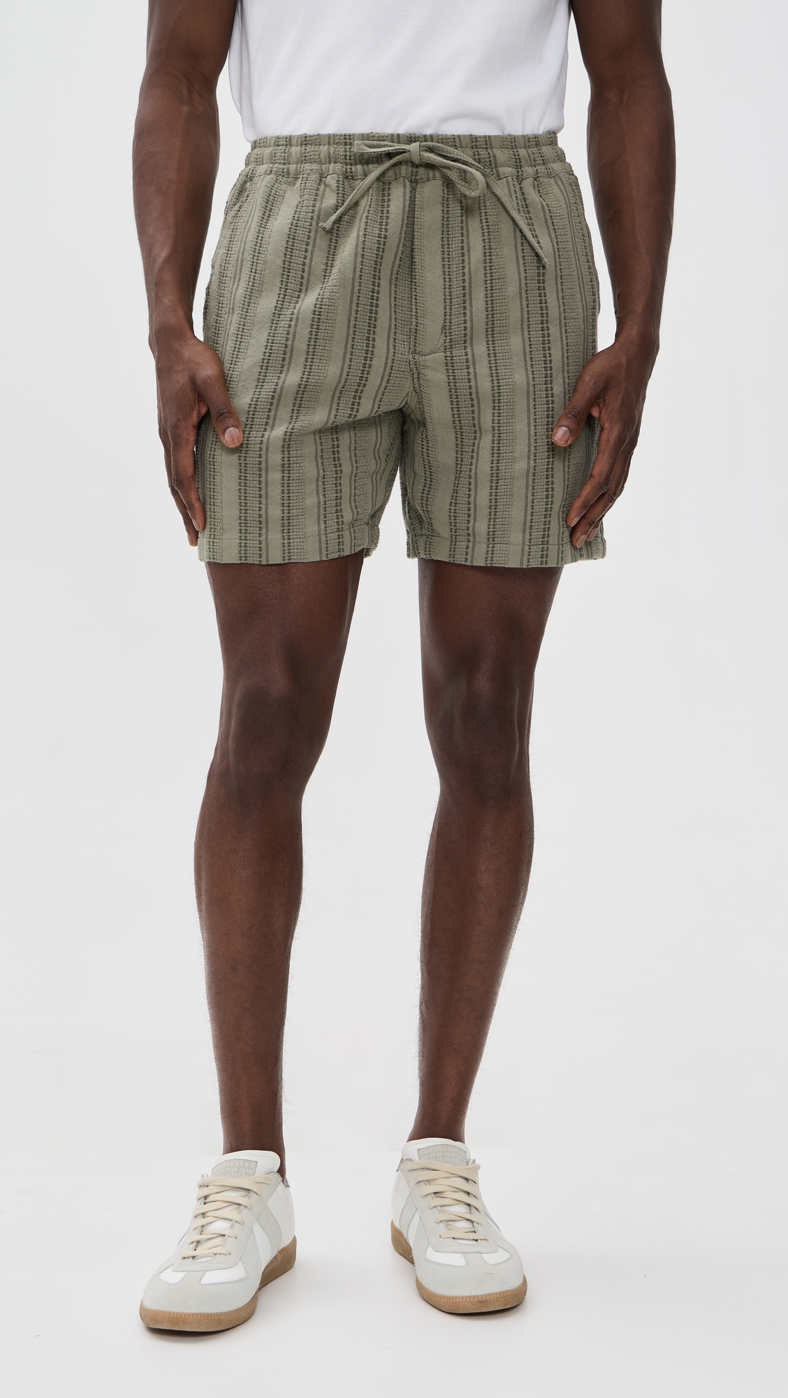 Saturday Dobby Stripe Short 6 Olive