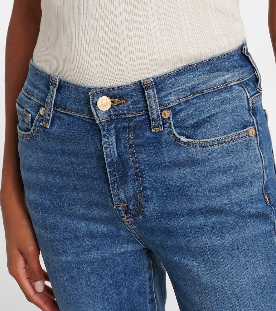 Mid-rise flared jeans
