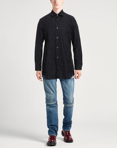 Man Shirt Black Size 17 Cotton