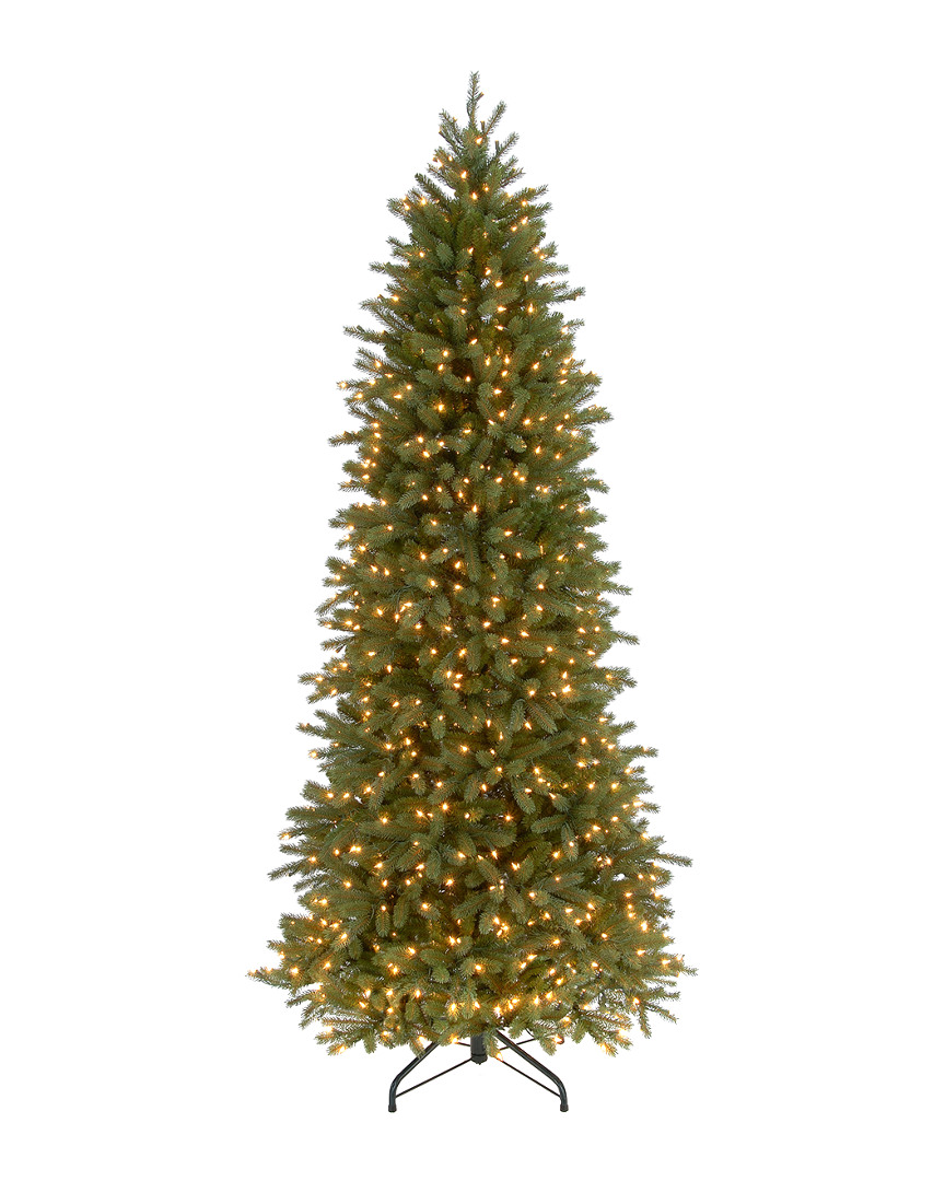6.5Ft Feel Real Jersey Fraser Pencil Slim Fir Tree With 550 Clear Lights