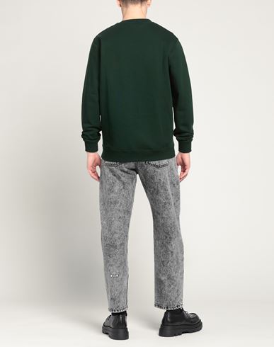 Man Sweatshirt Dark green Size L Cotton