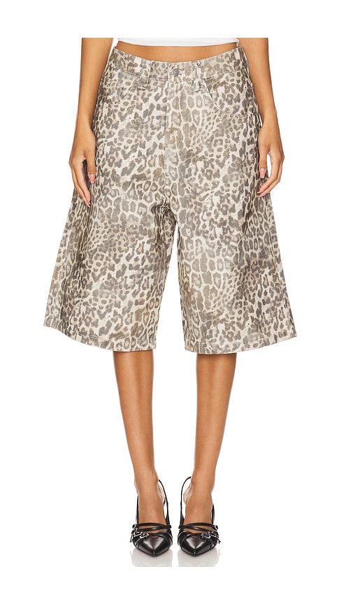 Jaded London Colossus Jorts in Brown. 30. Also