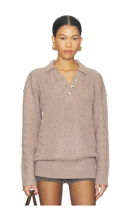ALL THE WAYS STRICK HEATHER in Taupe. Größe L. Also in M, S, XL